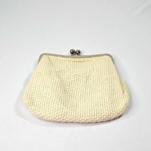 Muche et Muchette Cream Knit Clutch